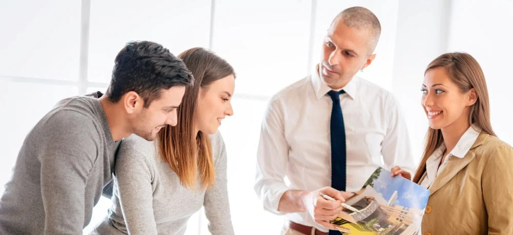 Team members working together